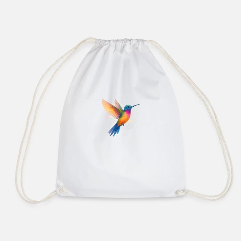 Tanzender Regenbogen-Kolibri - Turnbeutel - Weiß