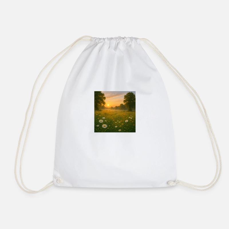 Flower meadow - Drawstring Bag - white