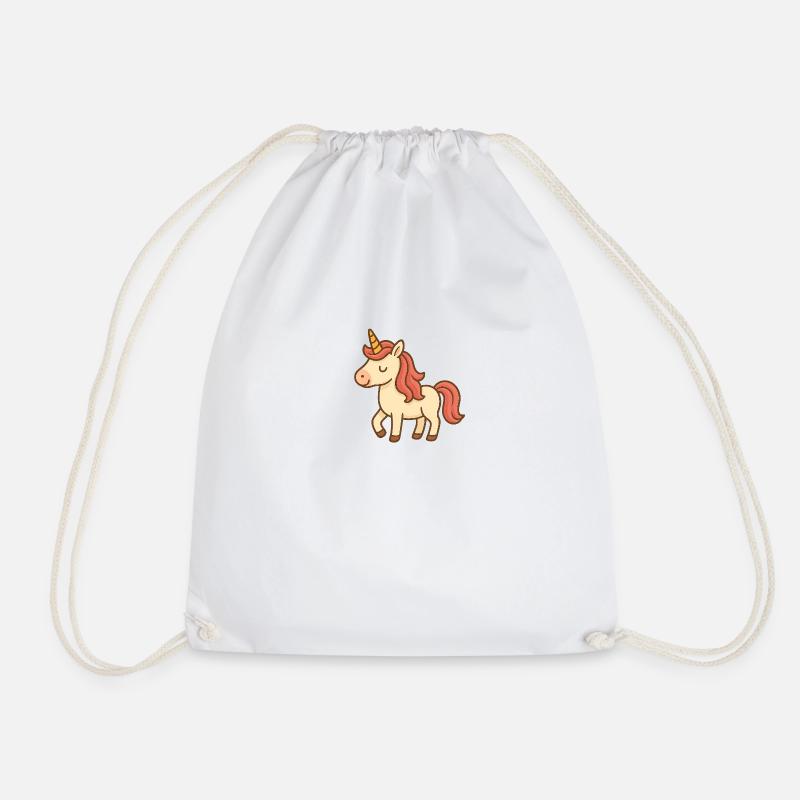 Unicorn - Drawstring Bag - white