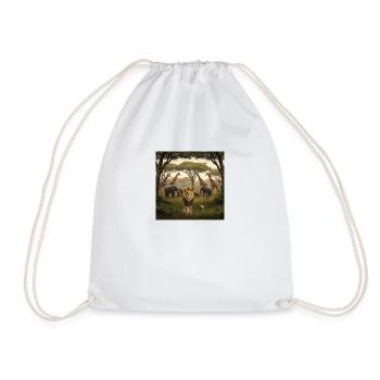 Tierabenteuer im Dschungel - Turnbeutel - Weiß - Vorne