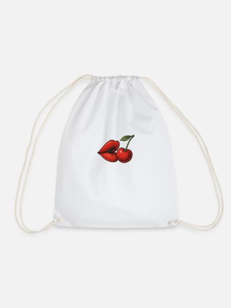 Cherry Kiss - Turnbeutel - Weiß