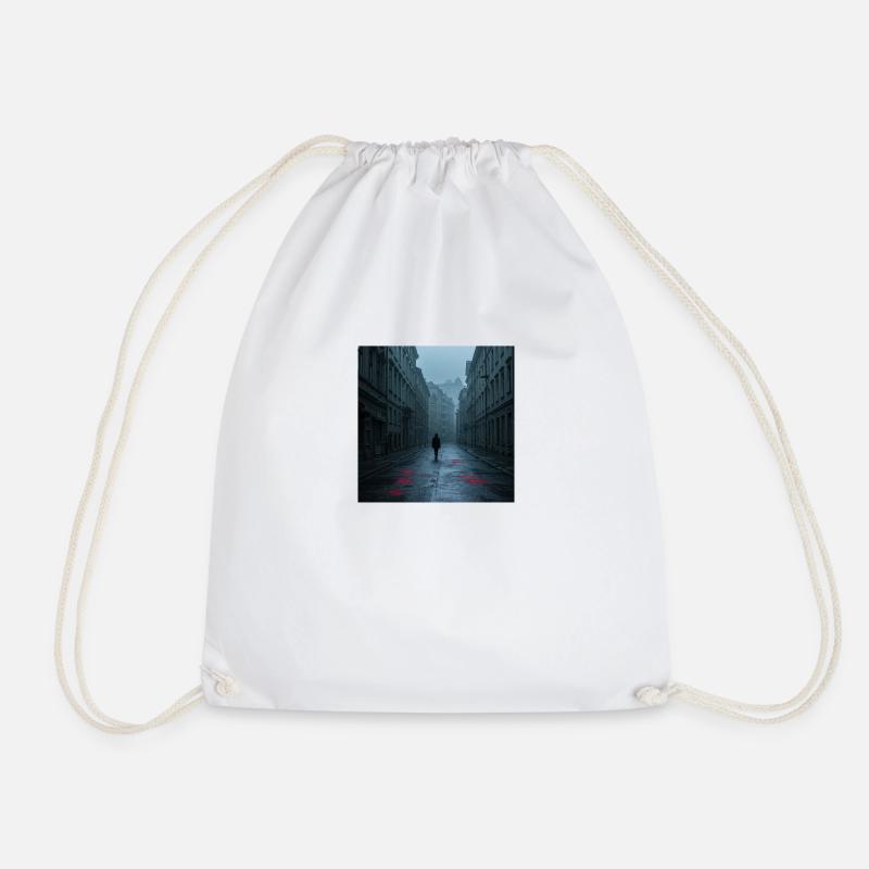 Fog Stream City - Drawstring Bag - white