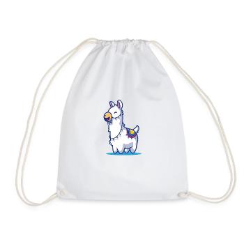 Llama lama alpaca - Drawstring Bag - white - Front
