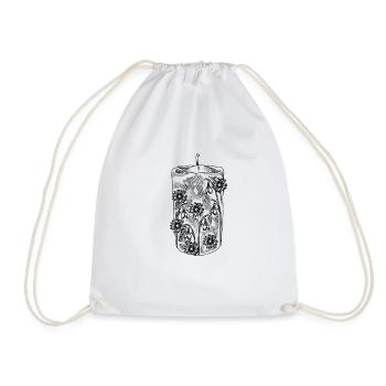 Bougie florale - Sac de sport léger - blanc - Devant