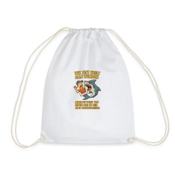 Time heals sore shark - Drawstring Bag - white - Front