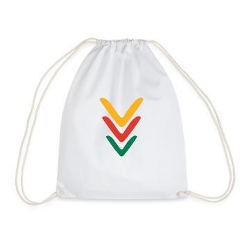 Rune Symbol Africa Gift Ornament Spirit Culture - Drawstring Bag - white - Front