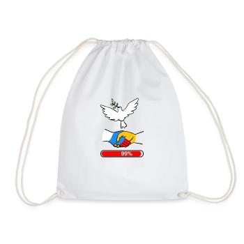 Peace between Ukraine and Russia 99% - Drawstring Bag - white - Front
