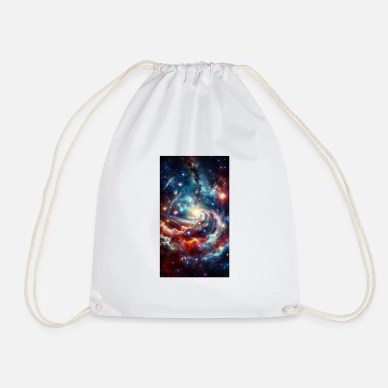 Kosmische Spirale: Sternennebel - Turnbeutel - Weiß