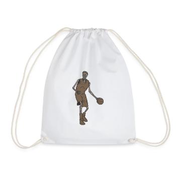 Basketball Skeleton - Drawstring Bag - white - Front