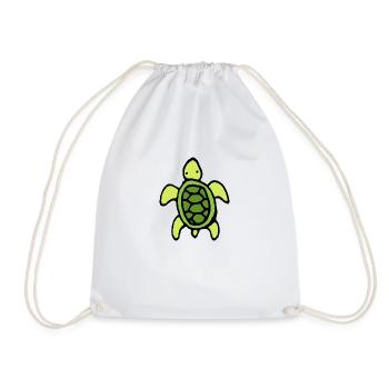Schildkröte - Turnbeutel - Weiß - Vorne
