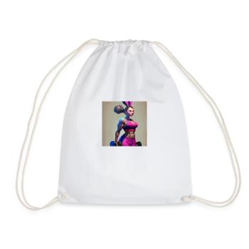 Gym bunny - Drawstring Bag - white - Front