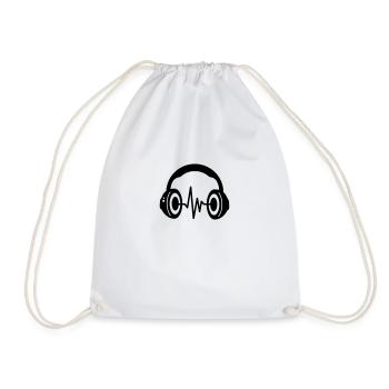 music - Drawstring Bag - white - Front