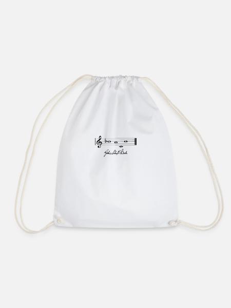 Notes de musique: «BACH» - Sac de sport léger - blanc