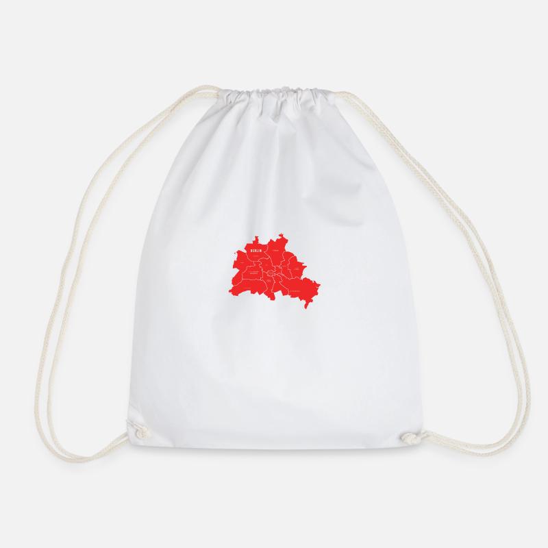 Berlin map - Drawstring Bag - white