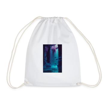 Underwater Dystopian Elevator - Drawstring Bag - white - Front