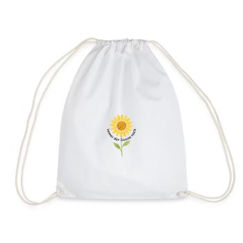 Sonnenblume – Minimalistisch Aquarell - Turnbeutel - Weiß - Vorne