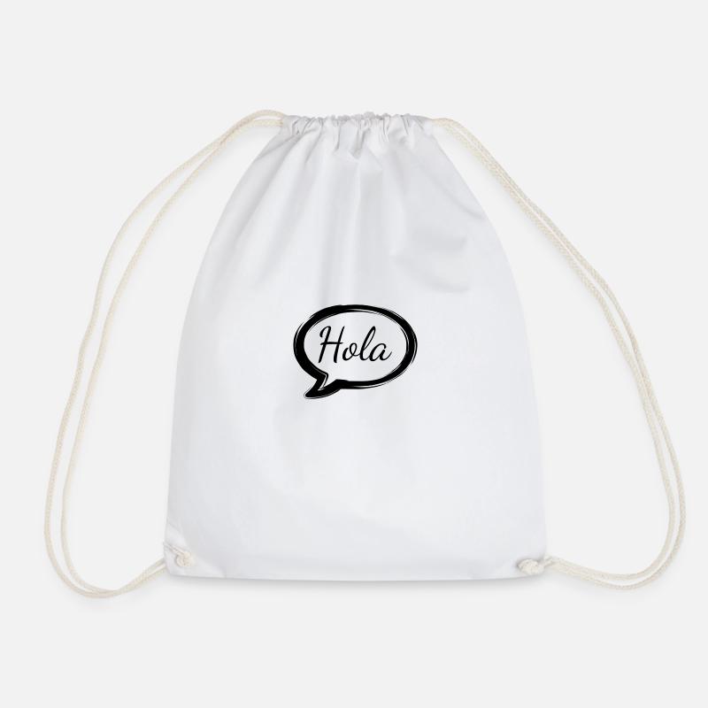 Hola - Drawstring Bag - white