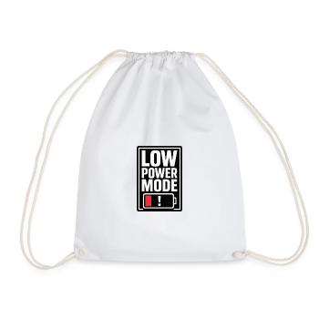 Low Power Mode - Drawstring Bag - white - Front