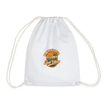 Pas de pensées, juste des vibrations - Sac de sport léger - blanc - Devant