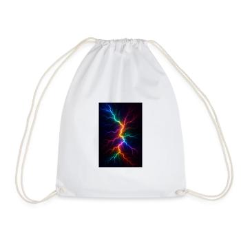 Rainbow Lightning Storm - Drawstring Bag - white - Front