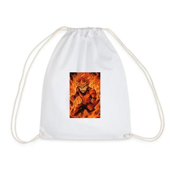 Fire Flame Fighter - Drawstring Bag - white - Front