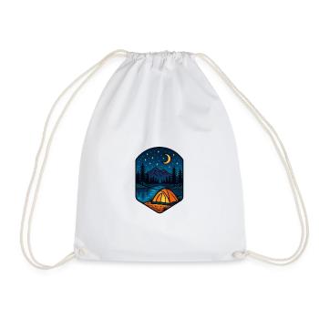 Starry Lake Escape - Drawstring Bag - white - Front