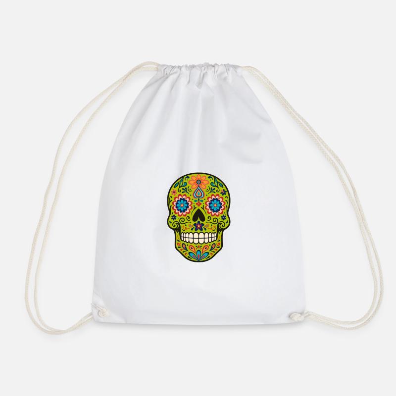 Calavera Loco – Der wilde Zuckerschädel - Turnbeutel - Weiß