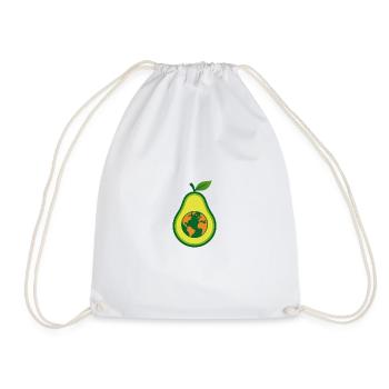 Avocado Love – Healthy & Happy - Drawstring Bag - white - Front