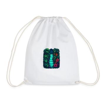 Cascade tropicale - Sac de sport léger - blanc - Devant