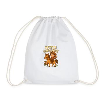 Petite cavalière mignonne - Sac de sport léger - blanc - Devant