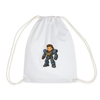 Petit garçon dans un robot gant - Sac de sport léger - blanc - Devant