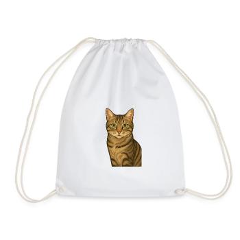 Stolze Tigerkatze - Turnbeutel - Weiß - Vorne