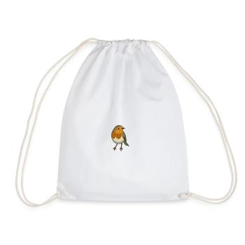 Colorful Folk Bird for T-Shirts - Drawstring Bag - white - Front