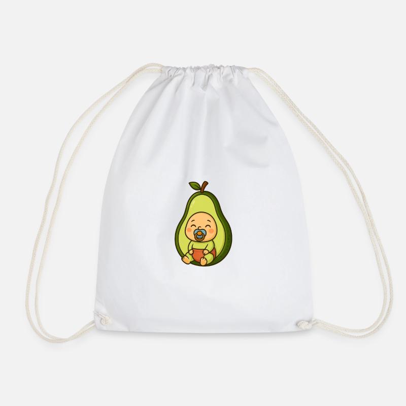 Süßer Baby-Avocado Druck - Turnbeutel - Weiß