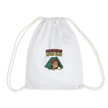 The Morning After Camping Festival - Drawstring Bag - white - Front