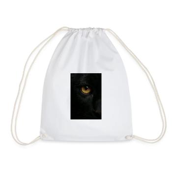 Mystischer Schwarzer Panther Blick - Drawstring Bag - white - Front