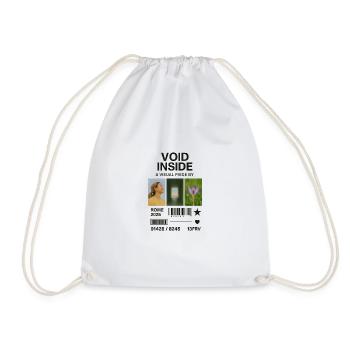 Inner Void: Collage Light Flower - Drawstring Bag - white - Front