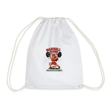 Barbell Queen Gym Girl Power Fitness Workout - Drawstring Bag - white - Front