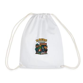 Kreuzberg Berlin Originals Bear Cucumber Dove Cat - Drawstring Bag - white - Front