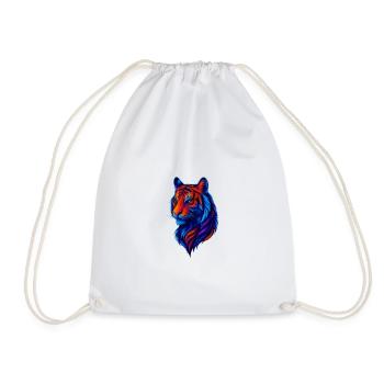 Lion coloré aux couleurs néon - Sac de sport léger - blanc - Devant