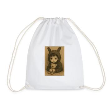 "Riku" - Drawstring Bag - white - Front
