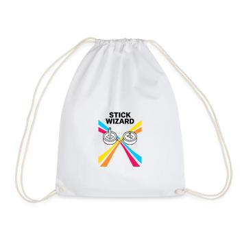 Stick Wizard Retro Gaming Design - Turnbeutel - Weiß - Vorne