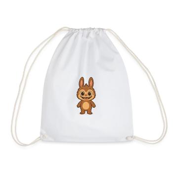 Cute Teddy Bear Rabbit Versatile Pattern - Drawstring Bag - white - Front