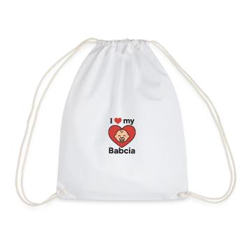 I Love My Babcia – cute baby bodysuit / children's shirt - Drawstring Bag - white - Front