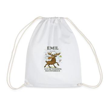 Emil on a hiking tour - Drawstring Bag - white - Front