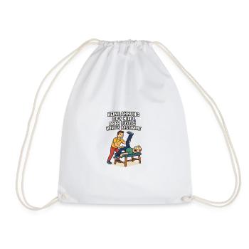 Physio saying: No idea if it helps funny - Drawstring Bag - white - Front