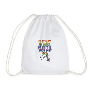 Frange arc-en-ciel humoristique avec thème LGBTQ - Sac de sport léger - blanc - Devant