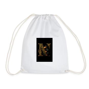 N – Magic ornament with mole - Drawstring Bag - white - Front
