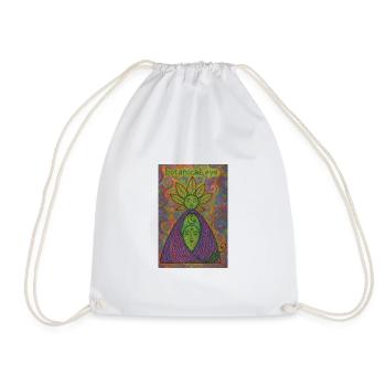 Psychedelic Botanical Mindscape - Drawstring Bag - white - Front