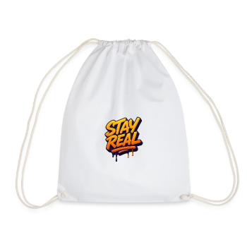 Stay Real Urban Graffiti Design - Sac de sport léger - blanc - Devant